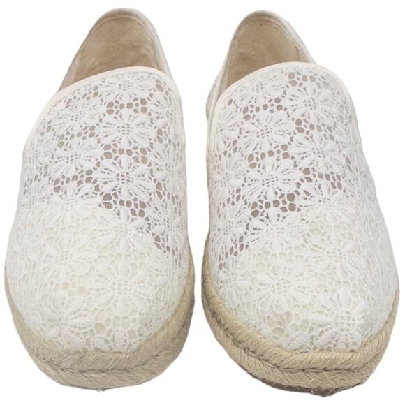Tom’s Alpargata Floral Lace Espadrilles Women's 9.5 Off White - Picture 4 of 7